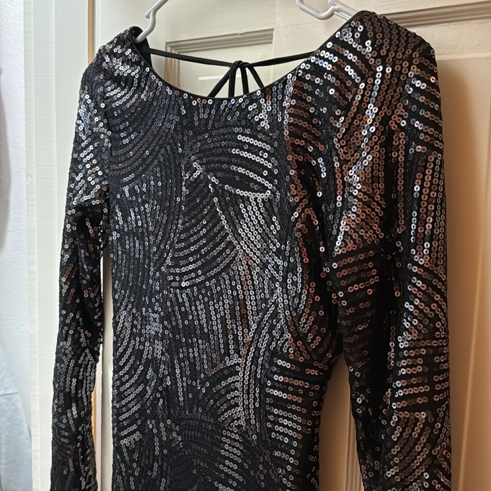 Black Sequins New Years dress
